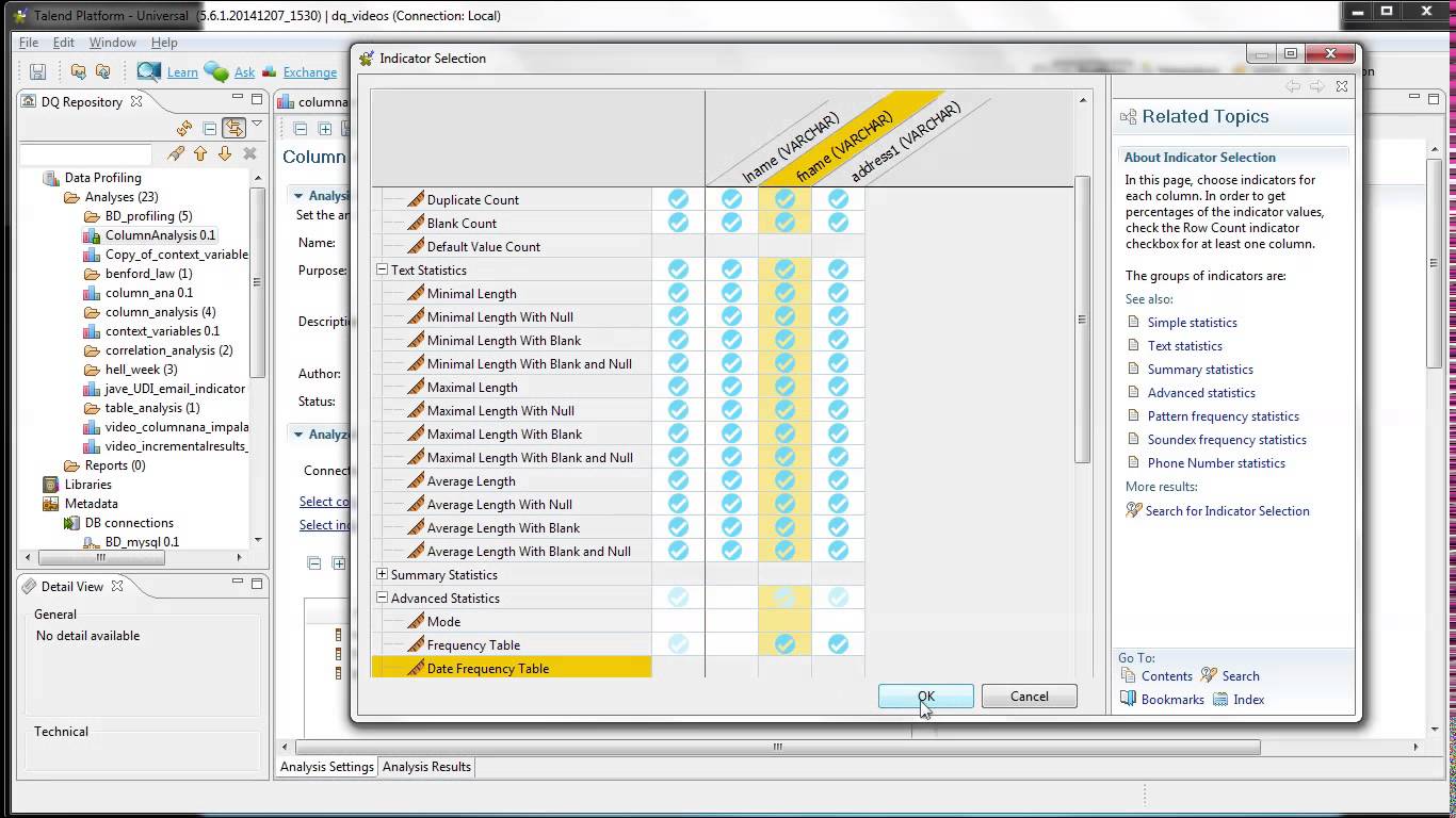 Talend Profiler