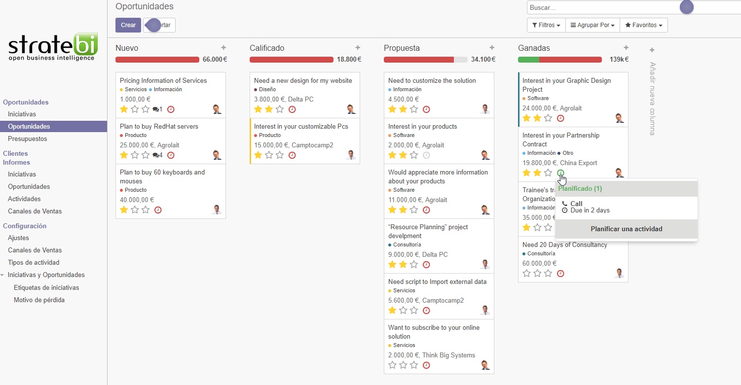 Odoo CRM Oportunidades