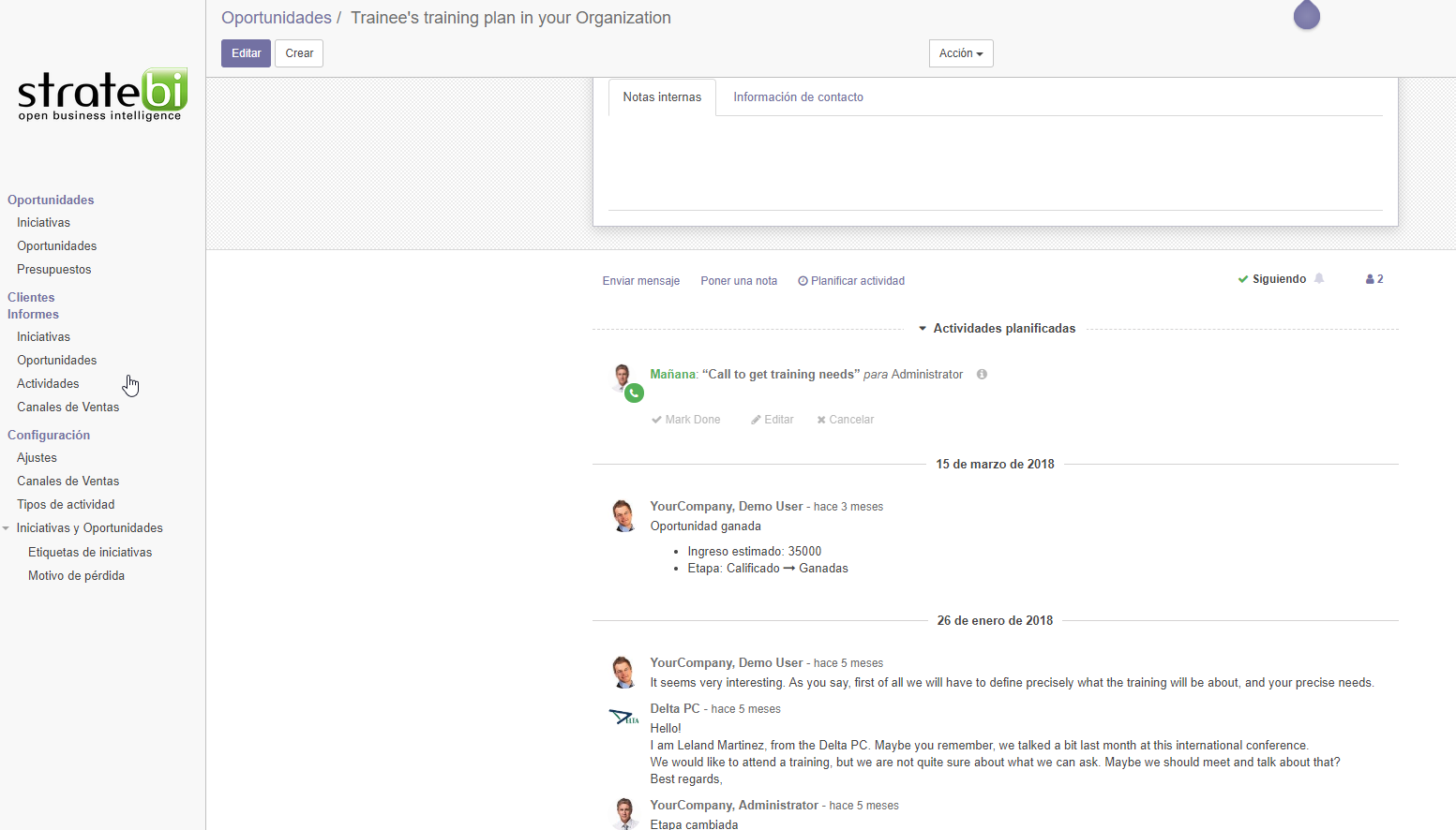 Odoo social chat